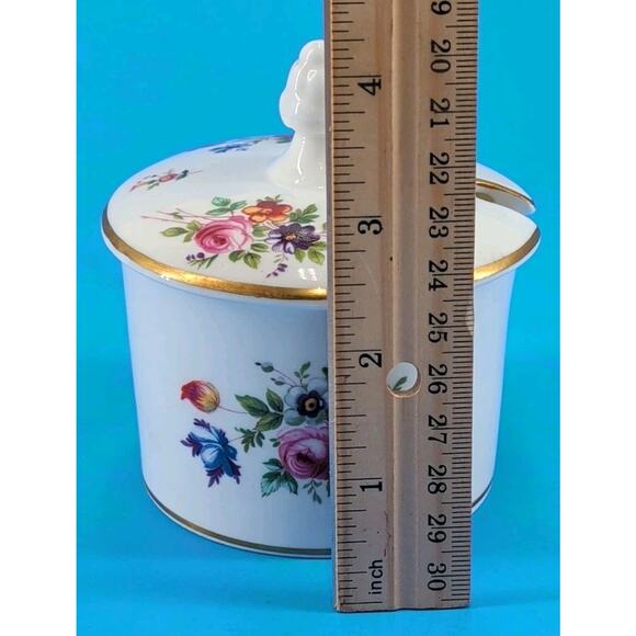 Minton Bone China Jam Jelly Mustard Jar Pot with Lid original box Marlow Pattern - Picture 11 of 16